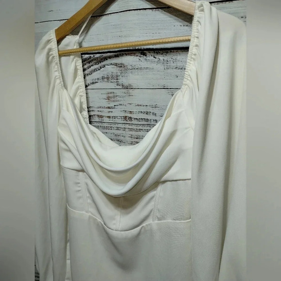 Princess Polly Lillie Long Sleeved Mini Dress White size 10 Event Date Feminine - Picture 5 of 9